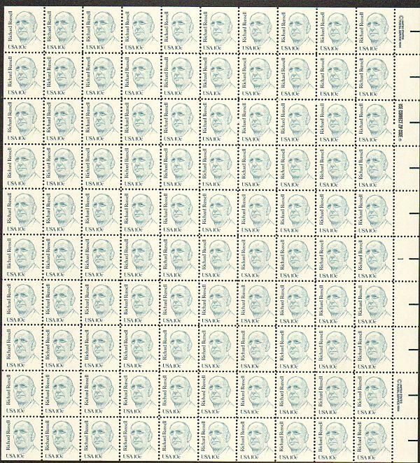 US #1853 Mint Sheet Richard Russell 