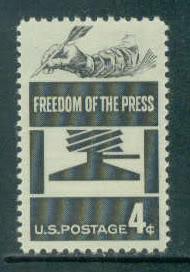 1119 4c Freedom of Press Fine MNH