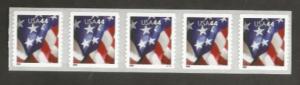 U.S. Scott #4395a Flag Stamp - Mint NH Strip of 5
