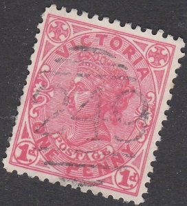 VICTORIA AUSTRALIA QV 1d 249 cancel of MORTLAKE.............................P903