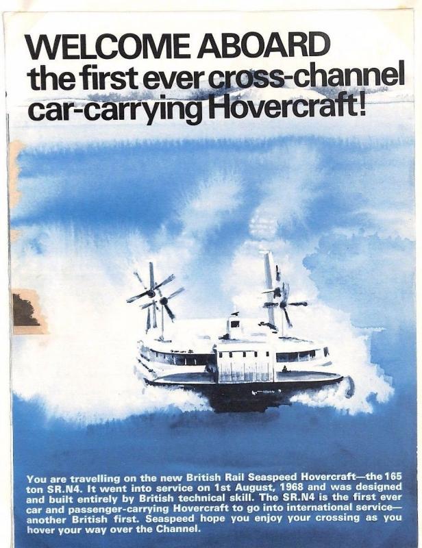 GB Cross-Channel Car Carrying Hovercraft Brochure {samwells}PTS AU207