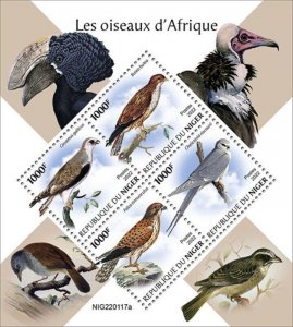 Niger - 2022 African Birds, Common Buzzard - 4 Stamp Sheet - NIG220117a