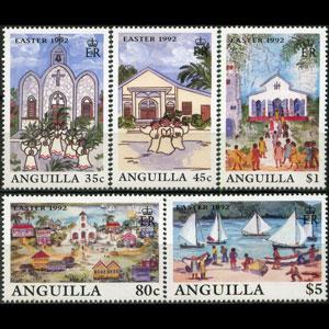 ANGUILLA 1992 - Scott# 844-8 Easter Set of 5 NH