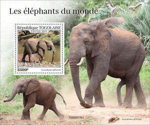 Togo 2022 MNH Wild Animals Stamps Elephants of the World Elephant 1v S/S I