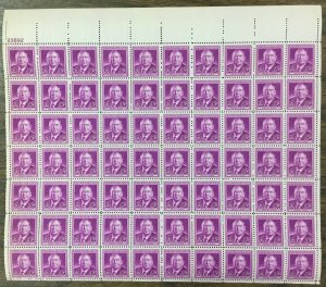 965  Harlan Fisk Stone, Supreme Court Justice  MNH  3 c Sheet of 70  1948