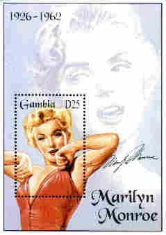 GAMBIA SHEET MARILYN MONROE