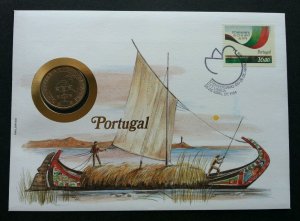 Portugal Traditional Boat 1984 Sailboat Transport Vehicle FDC (coin cover) *Rare