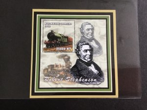 Mozambique 2002 Robert Stephenson Trains  Mini Stamp Sheet R39029