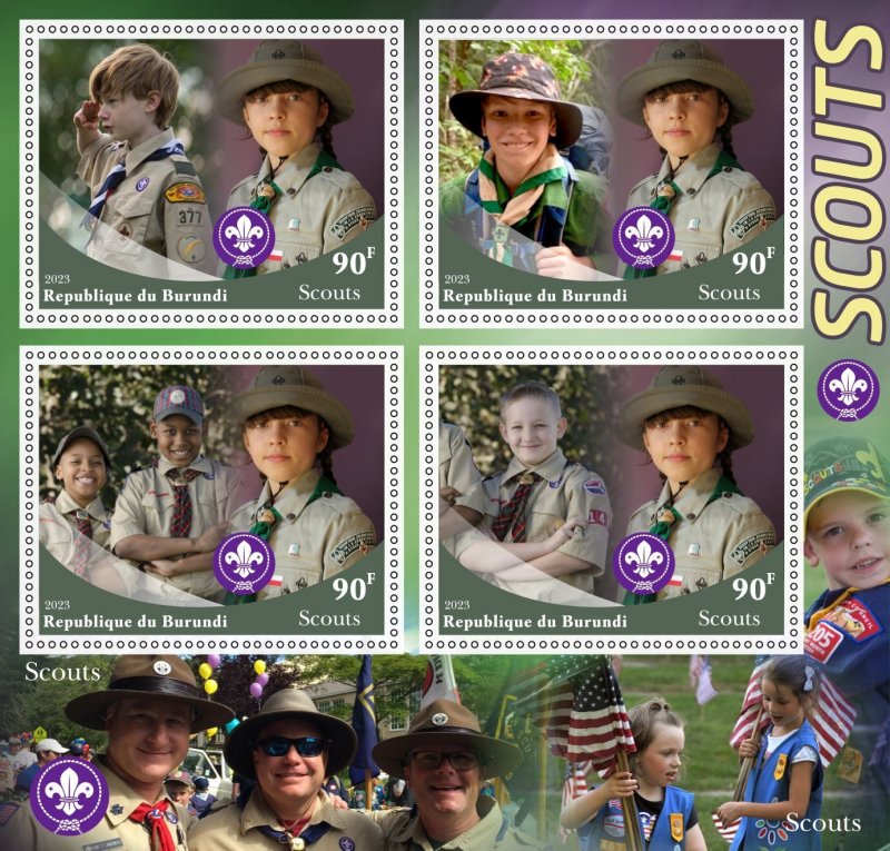 Stamps. Scouts 2024 year 1+1 sheets perforated  NEW