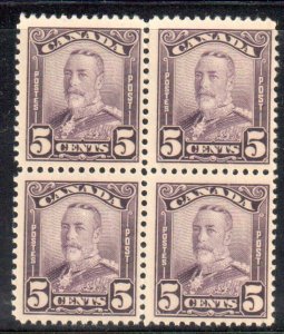 Canada #153 Mint NH Block of 4 C$200.00 -- Gum side is a perfection