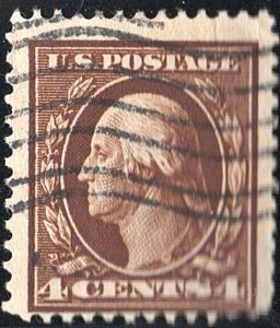 SC#377 4¢ Washington Single (1911) Used