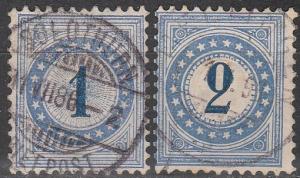 Switzerland #J1-2  F-VF Used CV $5.00 (A3333)