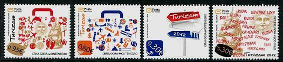 HERRICKSTAMP MONTENEGRO Sc.# 307-10 Tourism 2012