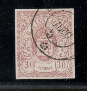 Luxembourg #10 Extra Fine Used