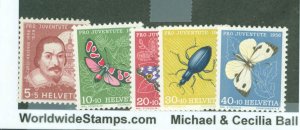 Switzerland #B257-61 Mint (NH) Single (Complete Set) (Butterflies)
