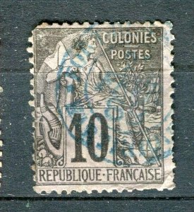 FRENCH COLONIES; 1880s General issue used 10c. value + Postmark,