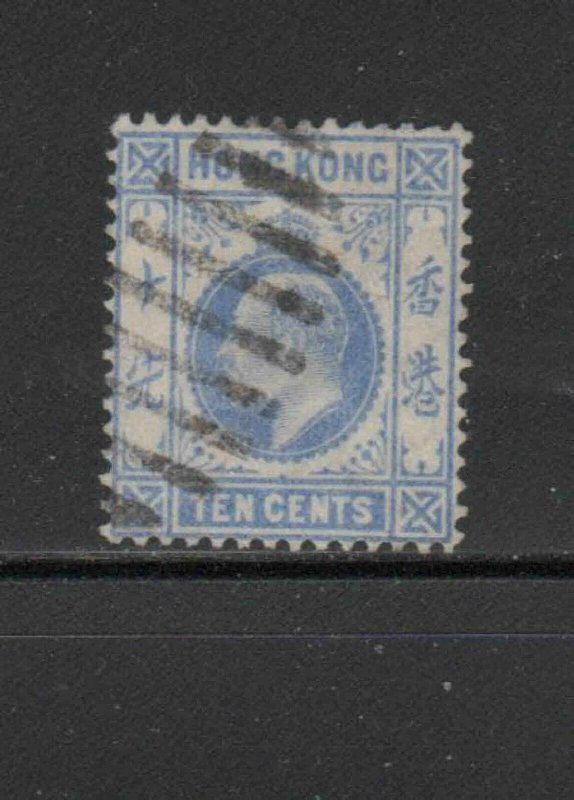 HONG KONG #94  1904  10c  KING EDWARD VII    USED F-VF