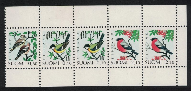 Finland Tit Chaffinches Bullfinch Birds Booklet Pane 1991 MNH SG#1250-1252