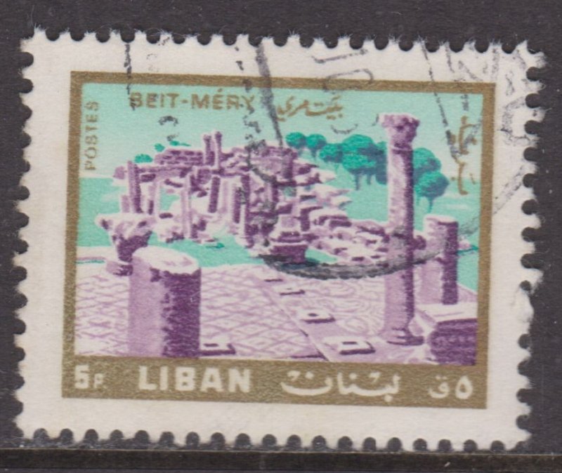 Lebanon Ruins Beit-Mery 5p Fine used SG 921 VGC
