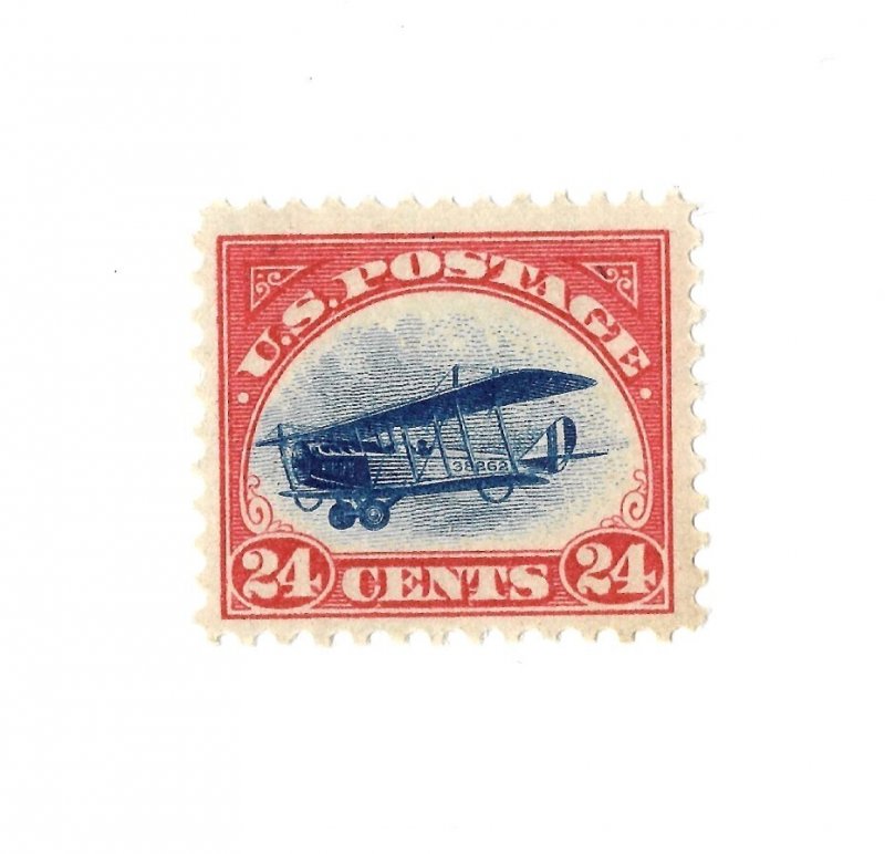 US #C3 24c Airmail Blue & Red Curtis Jenny MNH OG VF (1918)