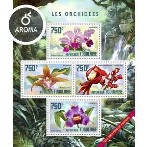 2014 TOGO MNH. ORCHIDS   Y&T Code: 3972-3975  | Michel Code: 5991-5994