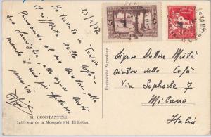 French colonies: ALGERIA -  POSTAL HISTORY - POSTCARD to ITALY 1937