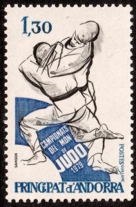 Andorra (French) #274  MNH - Sports world Judo Championships (1979)