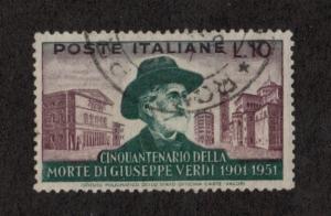 ITALY Sc# 594 Used FVF Verdi