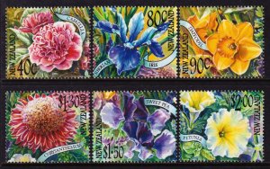 New Zealand 2001 Flowers Complete Mint MNH Set SC 1702-1707