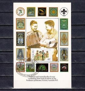 Nauru,1982 Agency issue. 75th Anniv. of Scouting Post Card. First day issue.