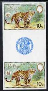 Belize 1983 WWF - Jaguar 10c (Adult Jaguar) imperf inter-...