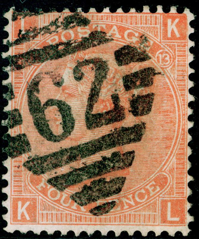 SG94, 4d vermilion PLATE 13, USED. Cat £60. IRELAND. KL