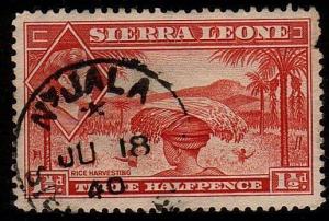 SIERRA LEONE 1940 GVI 1½d - N'JALA cds.....................................48901