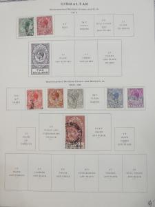 EDW1949SELL : GIBRALTAR Choice VF Mint & Used collection on album pgs. Cat $1903