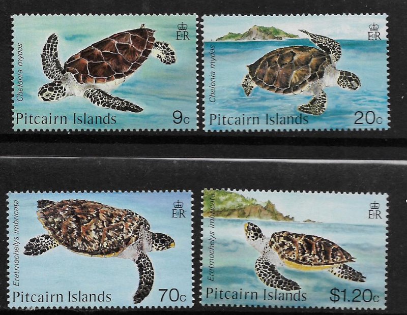 PITCAIRN ISLANDS,266-269, MNH, TURTLES