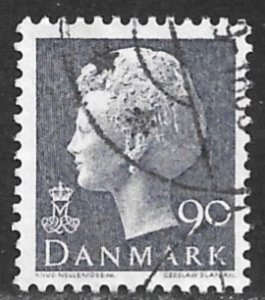 DENMARK 1974-82 90o Queen Margrethe Portrait Issue Sc 630 VFU