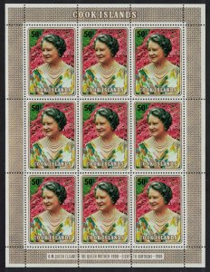 Cook Is. 80th Birthday of the Queen Mother Corner Sheetlet 1980 MNH SG#701