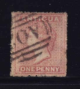 Antigua Scott # 2 VF used neat cancel with nice color cv $ 60 ! see pic !