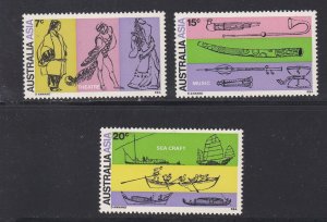 Australia # 493-495, Links With Asia, Mint NH, 1/2 Cat.