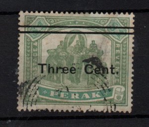 Malaya Perak 1900 3c on $1 pale green SG86 fine used WS33175