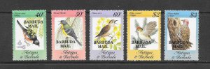 BIRDS - BARBUDA #659-63  MNH