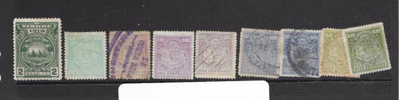 COSTA RICA (P2003BB) REVENUE LOT OF 35 STAMPS M & U 