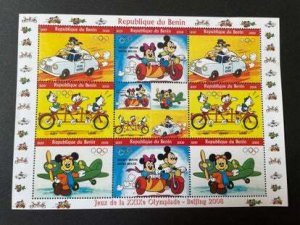 (SD) BENIN 2009 : MICKEY MOUSE AND MINNIE MOUSE - MNH VF SHEET OF 9