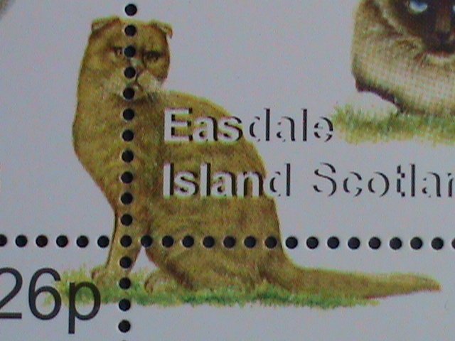 EASDALE-SCOTLAND STAMP -COLORFUL WORLD LOVELY CATS LARGE MNH FULL SHEET  VF