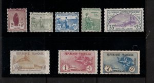 France #B3 - #B10 (Yvert #148 - #155) Mint Fine - Very Fine Original Gum Hinged