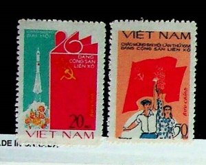 NORTH VIET NAM Sc 1114-15 NH ISSUE OF 1987 - FRIENDSHIP W/RUSSIA - (AS23)