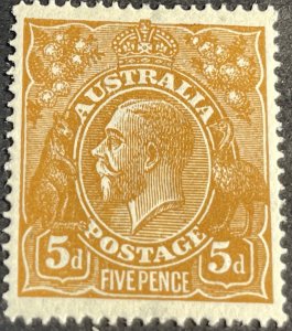 AUSTRALIA # 36-MINT/HINGED--SINGLE--ORANGE BROWN--1915