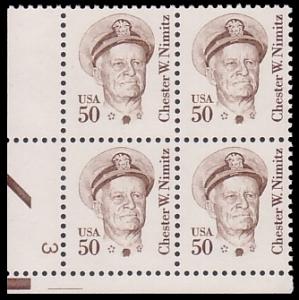 #1869d Chester Nimitz Overall Tagged Plate Block MNH Buy Now