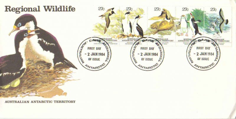 Australian Antarctic Territory Scott L55 Unaddressed with small creases at to...