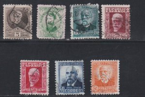 Spain # 516-523, Portraits, Used Set, 1/2 Cat.